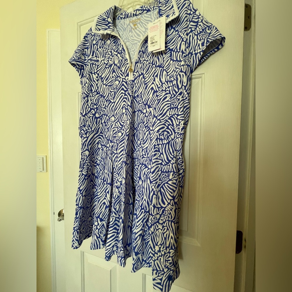 NWT Lilly Pulitzer size XL Alona Dress athletic style. Color: Martinique Blue - Picture 10 of 17
